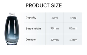ขวดบรรจุภัณฑ์บำรุงผิว ขวดแก้วไล่สีดำ ขวดเครื่องสำอางแบบกำหนดเอง ขนาด 30 มล. 45 มล.  บรรจุภัณฑ์เปล่าพร้อมหัวปั๊มแบบกด ฝาเกลียว - Product Image 6