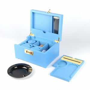 Caja de Almacenamiento Rectangular Verde con Bandeja Enrollable y Organizador de Accesorios para Fumar, con Cerradura y Logotipo Personalizado de Fábrica - Product Image 5