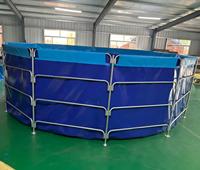 Bassin à poissons rond en toile PVC, alternative au réservoir d'aquaculture en fibre de verre, bassin à poissons rond pliable en bâche