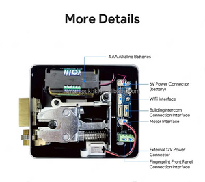Cerradura Inteligente para Puerta de Aluminio con Huella Dactilar Biométrica Digital en la Nube, WiFi, TTlock, Sinon Tuya, para Portón - Product Image 5
