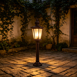 Customized Retro Cylindrical Garden Landscape Column Lamp IP65 Lawn Landscape Lamps <b>LED</b> <b>Motion</b> <b>Sensor</b> Security - Product Image 5