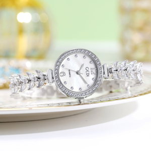 Affordable Luxury Starry Sky Fish Tail Women's <b>Watch</b> Mother of <b>Pearl</b> Dial Full Diamond Women's <b>Watch</b> - Product Image 1