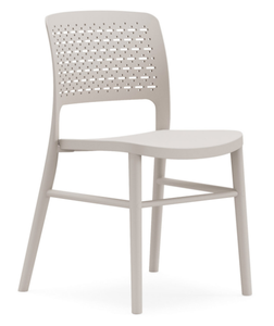 Modern Minimalist <b>Stackable</b> PVC Commercial <b>Dining</b> <b>Chair</b> with Perforated Back for Home Cafe Banquet & Restaurant Use - Product Image 4