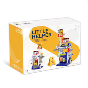 Ensemble d'outils de nettoyage de Simulation en plastique pour enfants maison de jeu avec <span class=keywords><strong>aspirateur</strong></span> balai vadrouille jouets d'hygiène - Product Image 5