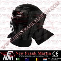 Protège-tête de boxe NFM en cuir, double sport, contact total, respirant, pour arts martiaux, MMA, Krav, protection tactique pour casque, OEM
