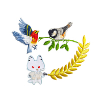 Écusson brodé personnalisé, fabrication OEM, vente en gros, motifs nature, oiseaux, animaux, floraux, thermocollant ou à coudre, fabricant en gros