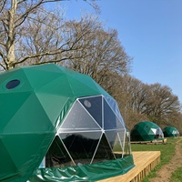 Carpa Domo Geodésica de PVC de Lujo para Glamping al Aire Libre, para Familias en Vacaciones, Eventos y Campamentos en Entornos de Iceberg