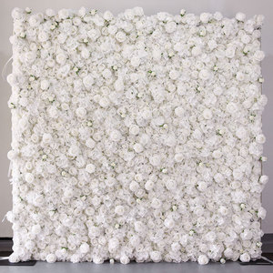 Tấm nền hoa hồng giả 3D màu trắng, tường hoa nhân tạo dùng làm phông nền cho cửa hàng, salon làm đẹp, trang trí đám cưới - Product Image 5