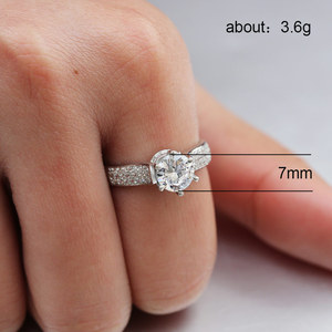 Anello con Cristallo a Stella per Donne, Tono Argento, Elegante Accessorio Moda per Uso Quotidiano e Feste - Product Image 5