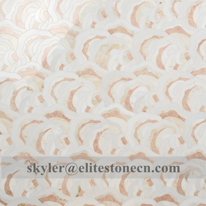 กระเบื้องโมเสคหินอ่อนขัดเงาสีชมพูไอริสโรซ่าออนิกซ์ สำหรับตกแต่งผนังห้องน้ำสไตล์โมเดิร์นในวิลล่า - Product Image 3