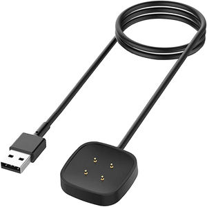 Câble de charge USB de remplacement noir de 3,3 pieds (1 m) pour <span class=keywords><strong>Fitbit</strong></span> Versa 4, câbles de charge magnétiques pour montre intelligente - Product Image 1
