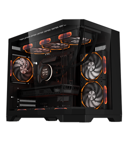 Precio de fábrica, escritorio personalizado, gabinete de vidrio templado de, caja de PC, cajas de computadora para juegos de PC y Torres, carcasa de torre media - Product Image 1