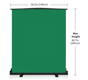 Xách tay 80.7 "x 58.3" màu xanh lá cây Màn hình <span class=keywords><strong>Backdrop</strong></span> ráp Chroma Key Bảng điều chỉnh cho nhiếp ảnh cho Video Studio nền - Product Image 3