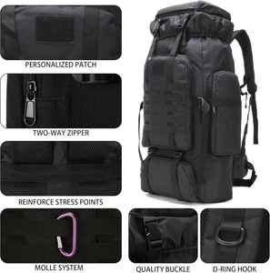 <span class=keywords><strong>Sac</strong></span> <span class=keywords><strong>à</strong></span> <span class=keywords><strong>dos</strong></span> tactique imperméable en nylon pour la randonnée et le camping, <span class=keywords><strong>70L</strong></span>/100L, système MOLLE, motif camouflage, pour 3 jours d'escalade - Product Image 6