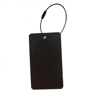 Etichette per Bagagli Personalizzate in Metallo Nero Anodizzato con Incisione <span class=keywords><strong>Laser</strong></span> - Product Image 1