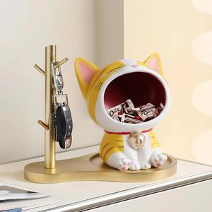 Linda Estatua de Resina de Gato Creativa, Decoración para el Hogar para Ocasiones Festivas - Product Image 5