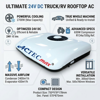 Climatiseur de stationnement pour camion ACTECmax 9215 BTU DC 24V, unité de refroidissement de cabine de couchage sur toit, alimenté par batterie, système de climatisation