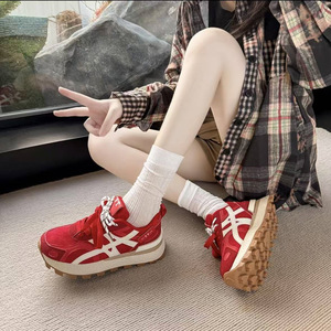 Zapatillas Deportivas Casuales para Mujer, Nuevo Estilo, Cómodas, con Cordones, Parte Superior de Malla, Entresuela de Goma, Suela de Goma, Aumentan la Estatura - Product Image 4