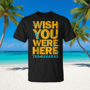 Camiseta 'Deseas Estar Aquí' con Mapa de las Bahamas para Cruceros y Vacaciones, para Sudaderas con Capucha y Sudaderas Promocionales - Product Image 3