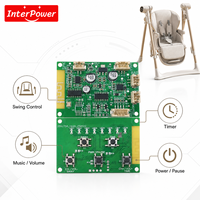Chaise à bascule intelligente pour bébé PCB IR 433 2.4G Solution PCBA à télécommande Balançoire multi-vitesses Minuterie musicale Appareil de maternité OEM ODM