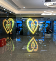 Écran d'affichage en verre led transparent hd pour porte extérieure P20