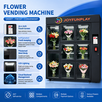 JOYVEND Distributeur Automatique de Fleurs Commercial, Vitrine Réfrigérée pour Fleurs, Surveillance à Distance, Paiement par Carte de Crédit, Gestion Cloud pour Centres Commerciaux