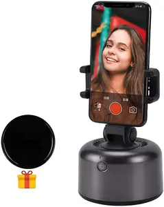 जिम्बल 360 डिग्री रोटेशन ऑटो चेहरा वस्तु ट्रैकिंग लाइव स्ट्रीमिंग ऐ-रचना के लिए कैमरा माउंट स्मार्टफोन स्वफ़ोटो छड़ी