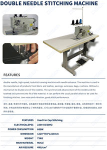 Machine à coudre industrielle <span class=keywords><strong>automatique</strong></span> à double <span class=keywords><strong>aiguille</strong></span> programmable table plate poche d'huile triple alimentation sac de semelle de chaussure Bartacking - Product Image 2