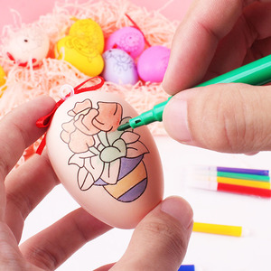 ชุดระบายสีไข่อีสเตอร์พลาสติกแบบวาดด้วยมือสำหรับเด็กอายุ 4-6 ปี ของเล่นเสริมพัฒนาการพร้อมปากกา - Product Image 2