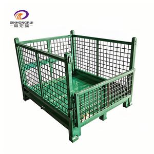Nhà máy tùy chỉnh kim loại Pallet <span class=keywords><strong>container</strong></span> Q235 thép 1000kg Công suất sơn tĩnh điện dễ dàng lắp ráp hàng hóa thiết bị lưu trữ - Product Image 2