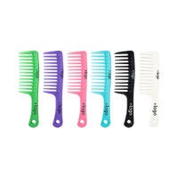 Professionnel personnalisé Salon brosse à cheveux large denté Rat queue peigne mode exfoliant commun peigne en plastique magique cheveux outil