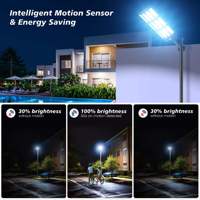 Lampe solaire de rue tout-en-un super lumineuse 7000K 8000W, grande taille, IP65, intégrée, étanche pour extérieur
