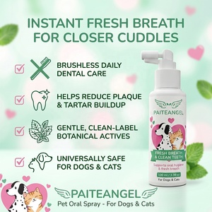 Spray para el Cuidado Bucal de Mascotas, Refrescante de Aliento para Perros, Limpiador Dental para Gatos, Control de Placa, Certificado GMP, OEM, ODM - Product Image 1