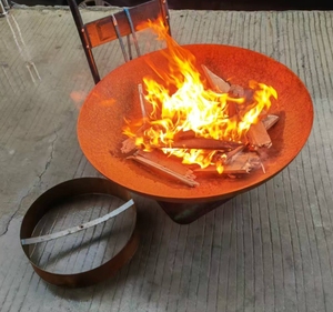 جودة عالية 80 ديا في الهواء الطلق حديقة الفناء الصلب صدئ توي للشواء والحطب مع الصدأ اللون الصلب سخان صدئ - Product Image 3