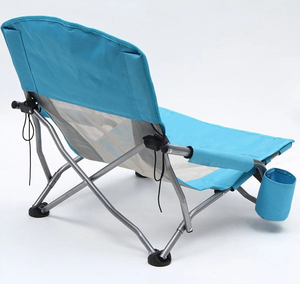 Portable Ultralight Metal Frame Oxford Fabric Folding Chair Low Seat Comfortable Outdoor Camping Beach Chair <b>Storage</b> Bag 300 LBS - Product Image 6