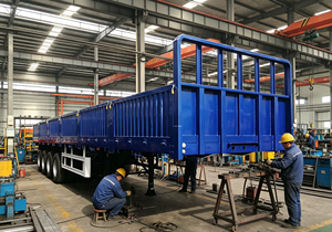 3-Axle 40ft Stake Semi <b>Trailer</b> with Anti-Corrosion Fence Cargo Design Customizable Brand 2001-3000kg Payload Capacity - Product Image 4