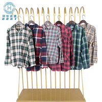 Chemises à carreaux en coton pour hommes d'occasion, vente chaude, printemps-été, designs variés, lots en gros pour la revente