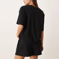 Pyjama en coton biologique pour femmes Ensemble T-shirt et short Pyjama Ensemble Vêtements de nuit pour femmes Jersey durable Vêtements pour femmes Vêtements de détente