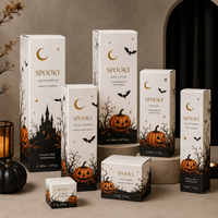 Scatola di Imballaggio in Carta Stampata con Logo Personalizzato a Tema Zucca di Halloween per Cosmetici, Profumi e Regali Festivi