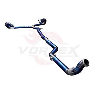 Système d'échappement Vortex Titanium Pie-Cut soudé bleu pour Mercedes AMG GT53 4 portes avec sorties de silencieux jumelées effet brûlé Mod - Product Image 4