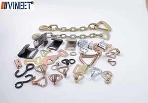 <span class=keywords><strong>Sangle</strong></span> à <span class=keywords><strong>cliquet</strong></span> inversée Vineet <span class=keywords><strong>12M</strong></span> Ergo 5T 5000kg certifiée GS 50mm avec double crochet en J en polyester pour fixation de cargaison robuste - Product Image 2