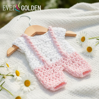 EG18106L 5X6,5CM Handgefertigte Mini-Strickstrampler 100% Baumwolle Babyparty-Geschenke für Chinesisches Neujahr & Diwali-Geschenke