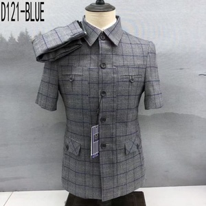 <span class=keywords><strong>Costume</strong></span> d'affaires <span class=keywords><strong>homme</strong></span> haut de gamme 2025 – Ensemble deux pièces <span class=keywords><strong>été</strong></span> (haut à manches courtes et pantalon) – Idéal pour mariage – M177 - Product Image 1