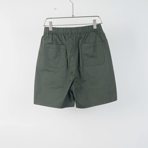 Pantalones cortos chinos de algodón 100% de alta calidad para hombre, cintura elástica, cremallera frontal plana, múltiples bolsillos, logotipo personalizado, OEM sólido - Product Image 1