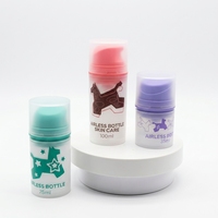 Emballage cosmétique sans air, bouteilles à pompe sous vide en PP écologiques, flacons en HDPE pour crème pour le visage, lotion, sérum, impression sérigraphique personnalisée