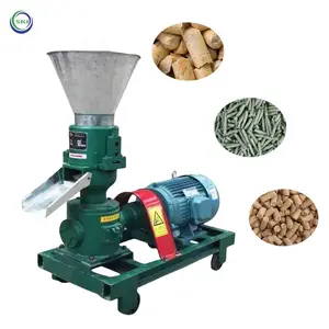 Granule Fertilizer Granulator Machine Flat Die Straw Fodder Pellet Machine For Farm