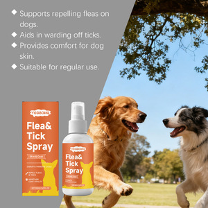 Spray <span class=keywords><strong>anti</strong></span>-<span class=keywords><strong>puces</strong></span> et tiques <span class=keywords><strong>naturel</strong></span> pour chiens et chats, protection cutanée et pelage - Product Image 4
