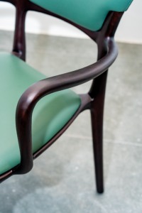Chaise de salle à manger rembourrée de qualité supérieure, structure en bois massif, assise en tissu doux, mobilier moderne pour cuisine, restaurant, hôtel PISANO - Product Image 5