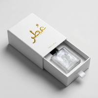 Coffret Cadeau Cosmétique et Parfum Personnalisé en Usine, Recyclable, Bleu Teal Rigide avec Estampage à Chaud Doré, Emballage Coulissant de Luxe