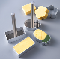 Moule à biscuits et à gâteaux en aluminium rectangulaire et ananas avec presse en acier inoxydable, ensemble de découpeurs de légumes, mini moules à gâteaux pour la cuisine